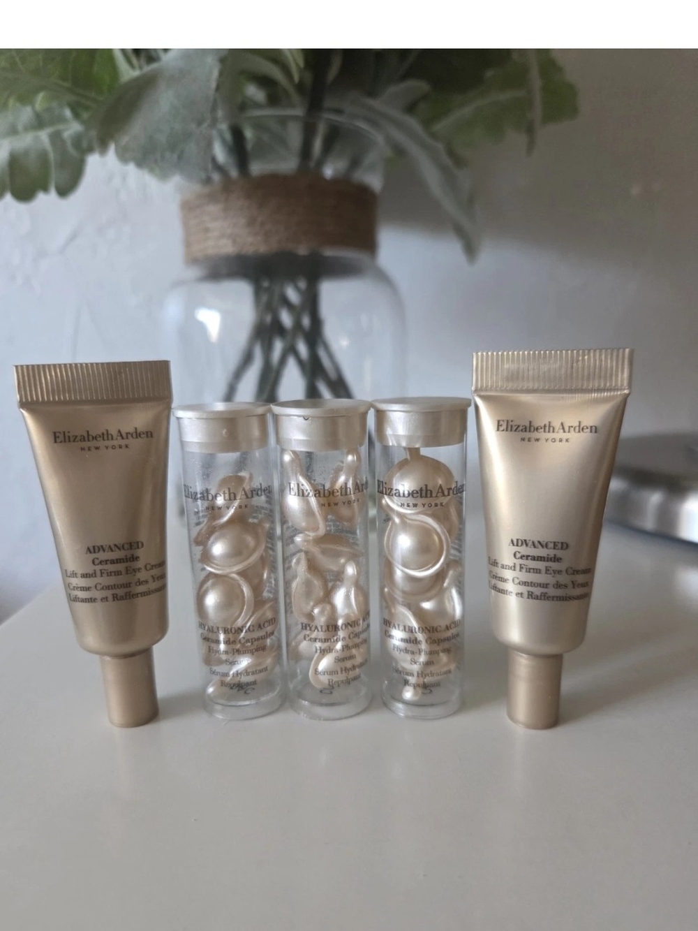 Elizabeth Arden Gold Advanced Ceramide Eye Serum Capsules & Cream Set